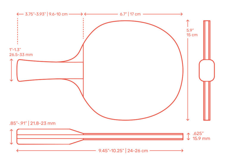 Table Tennis Dimensions - The Size of Table, Racket, Ball & Co. - Ping ...